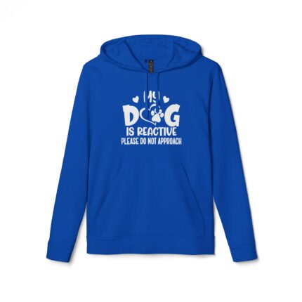“My Dog is Reactive” Adidas Unisex Fleece Hoodie – Dog Love